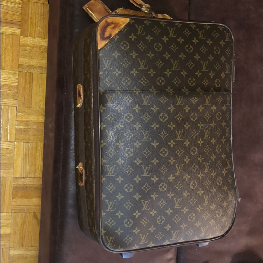 Louis Vuitton Monogram Canvas Leather 55 Luggage